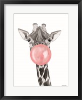 Framed Bubblegum Giraffe