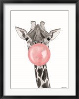 Framed Bubblegum Giraffe