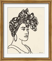 Framed Head Wrap Line Study