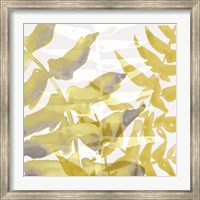 Framed Yellow-Gray Leaves 1