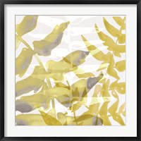 Framed Yellow-Gray Leaves 1