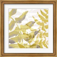 Framed Yellow-Gray Leaves 1