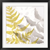 Framed 'Yellow-Gray Leaves 2' border=