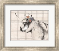 Framed Highland Cow in Gray