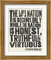 Framed 'Frederick Douglass Quote II' border=
