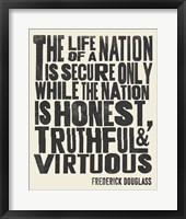 Frederick Douglass Quote II Framed Print