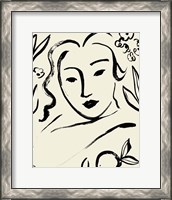 Framed 'Matisse's Muse Portrait I' border=