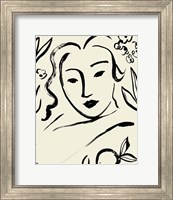 Framed 'Matisse's Muse Portrait I' border=