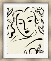 Framed Matisse's Muse Portrait I