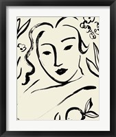 Framed 'Matisse's Muse Portrait I' border=