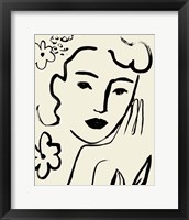 Framed 'Matisse's Muse Portrait II' border=