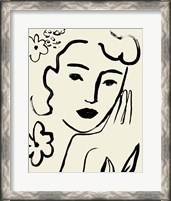 Framed 'Matisse's Muse Portrait II' border=
