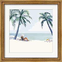 Framed 'Palm Tree Paradise I' border=