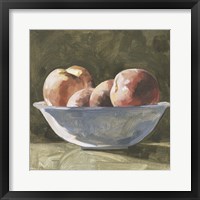 Bowl of Peaches I Framed Print