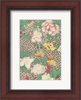 Framed Japanese Floral Design IV