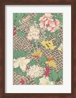 Framed Japanese Floral Design IV