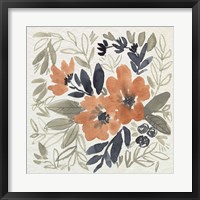 Sienna & Paynes Flowers I Framed Print