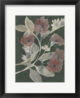 Blooms on Hunter Green I Framed Print