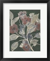 Framed Blooms on Hunter Green II