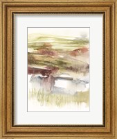 Framed Abstract Flower Horizon I