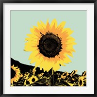 Framed Pop Art Sunflower I