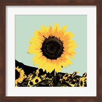 Framed Pop Art Sunflower I