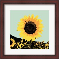 Framed Pop Art Sunflower I