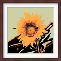 Framed Pop Art Sunflower II