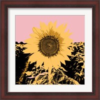 Framed 'Pop Art Sunflower III' border=