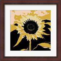 Framed Pop Art Sunflower IV