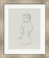 Framed Female Back Sketch I