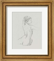 Framed Female Back Sketch II