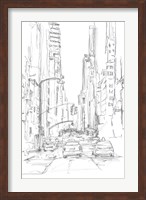 Framed Pencil Cityscape Study IV