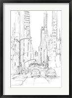 Framed Pencil Cityscape Study IV
