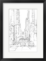 Framed Pencil Cityscape Study IV