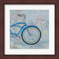 Framed 'Bicycle Collage II' border=