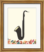 Framed 'Cut Paper Instruments IV' border=