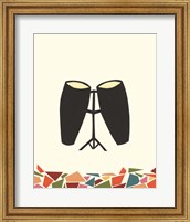 Framed 'Cut Paper Instruments VI' border=