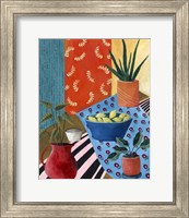 Framed 'Colorful Tablescape I' border=