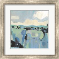 Framed 'Abstract Shades of Blue II' border=