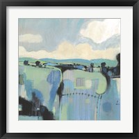 Framed 'Abstract Shades of Blue II' border=