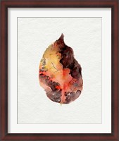 Framed Watercolor Autumn Leaf I