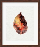 Framed Watercolor Autumn Leaf I