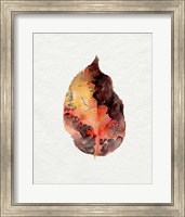 Framed Watercolor Autumn Leaf I