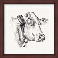 Framed Holstein Portrait Sketch I