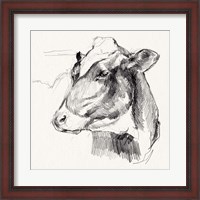 Framed Holstein Portrait Sketch II