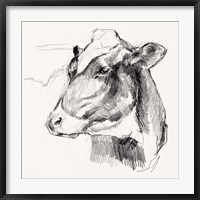 Framed Holstein Portrait Sketch II