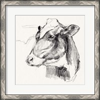 Framed 'Holstein Portrait Sketch II' border=