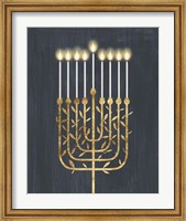 Framed Golden Hanukkah I