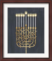 Framed Golden Hanukkah I